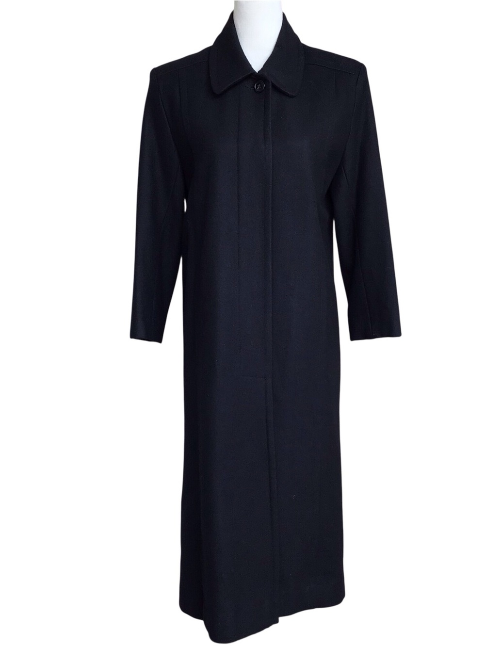 Herman Kay Vintage Black Wool Coat